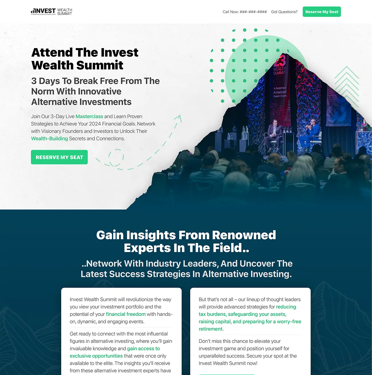 Desktop View of Investwealthsummit.com