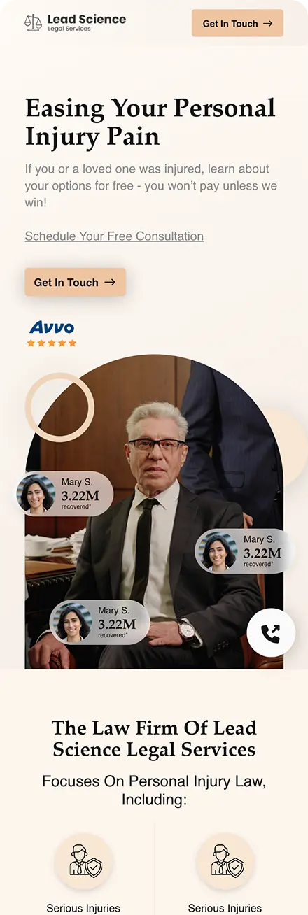 Mobile View of Legalscience.com